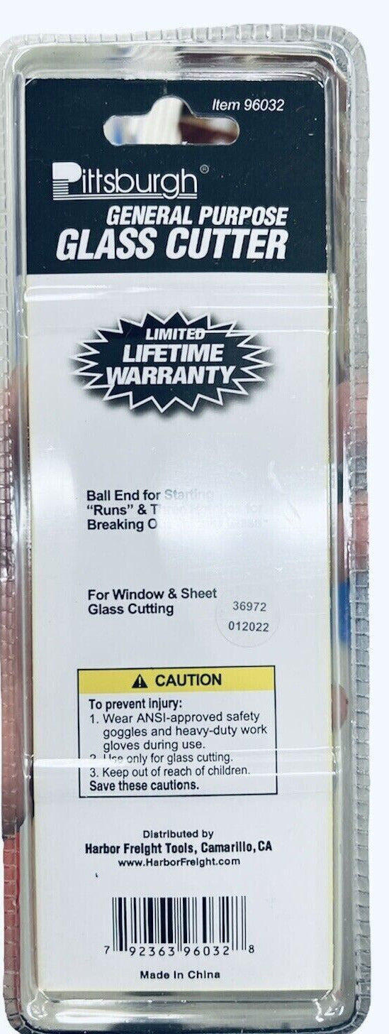Glass Cutter Pittsburgh GENERAL PURPOSE Window & Sheet glass