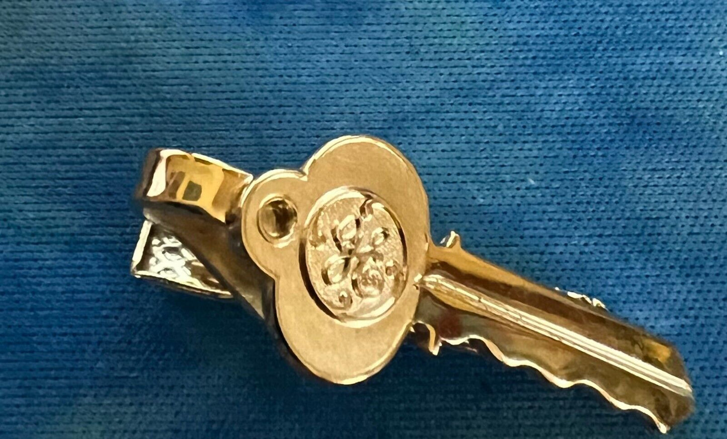 GE General Electric Employee Key Shaped Tie Clip Award Logo