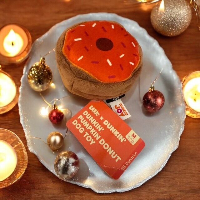 Bark X Dunkin' Donuts Pumpkin Donut Limited Edition 2024 Dog Toy