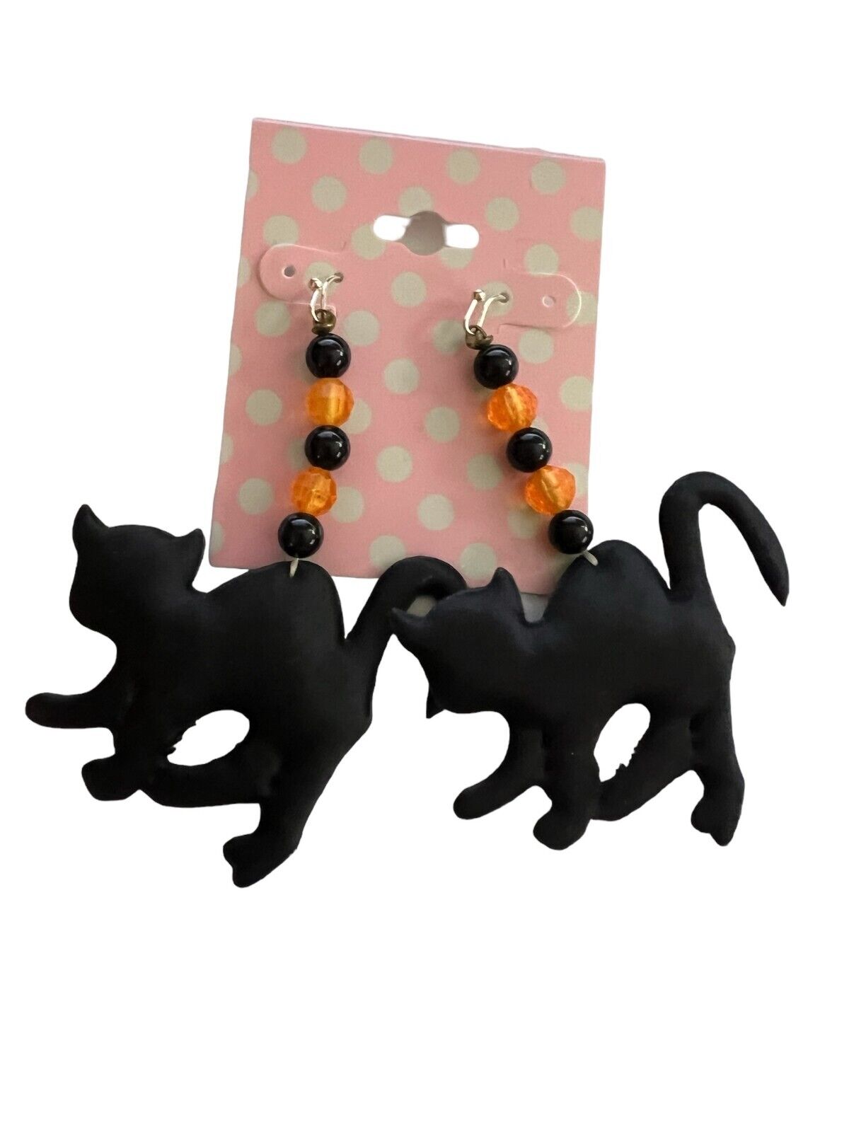 Vintage Style Funny Cute Halloween Puff Handmade Jewelry Earring