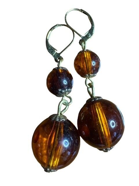 Vintage Necklace - Bracelet - Earrings Set Glass Beads