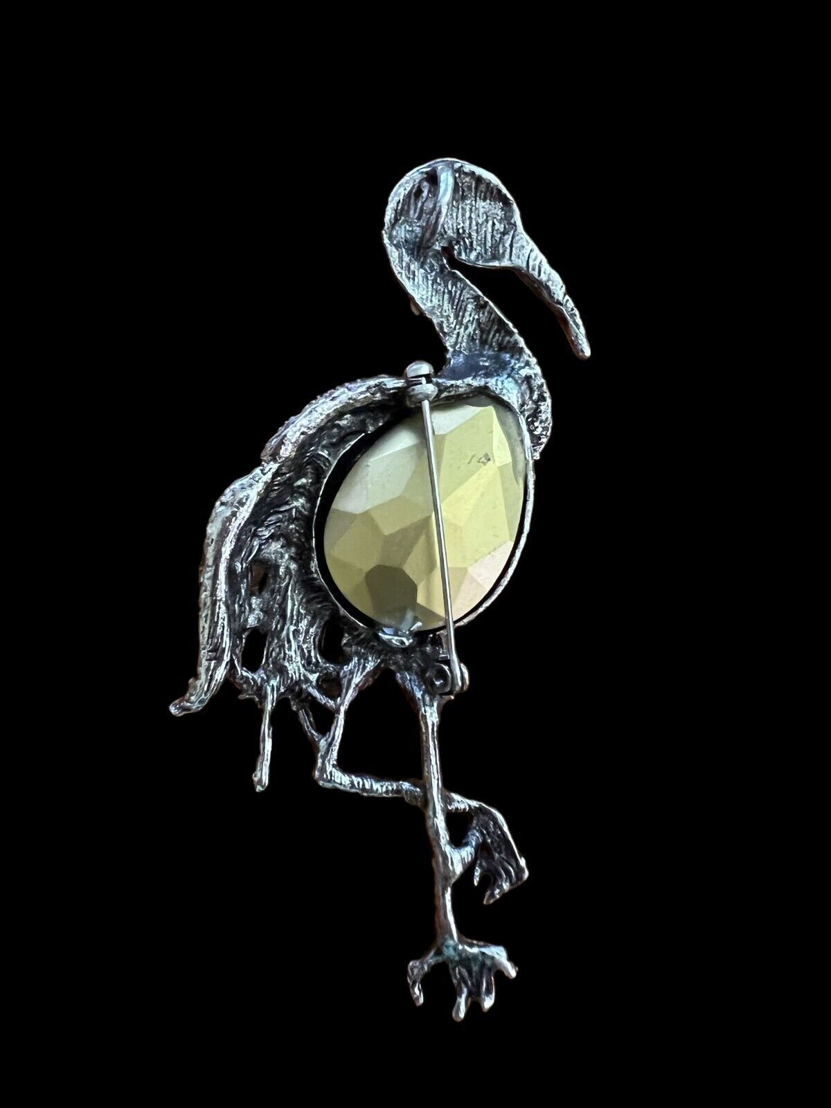 Fashion Jewelry Designer Style Flamingo Pin w/necklace hook