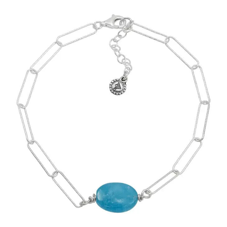 Silpada 'Youthful' Jade Bracelet Sterling Silver