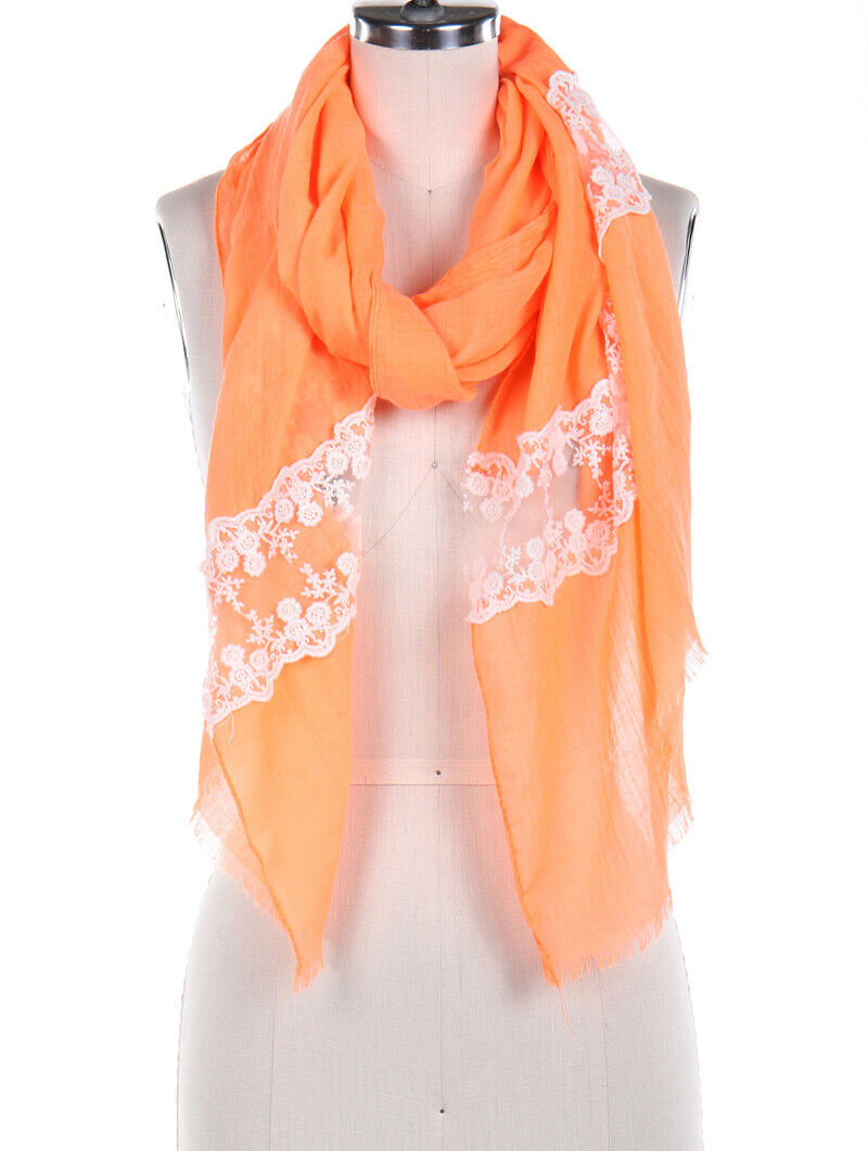 Fashion Lace Scarf - Frayed Ends