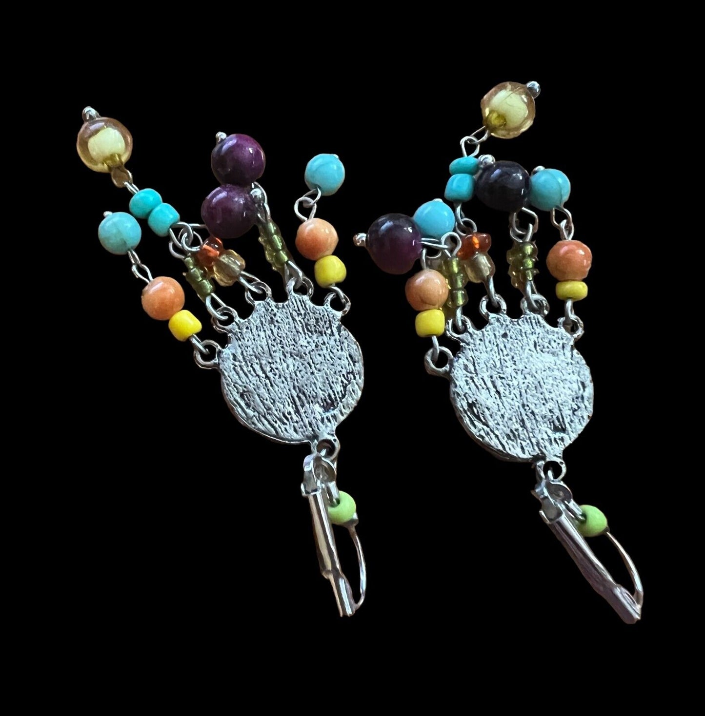 Fashion Jewelry Silvertone Beads with Glass Beads
