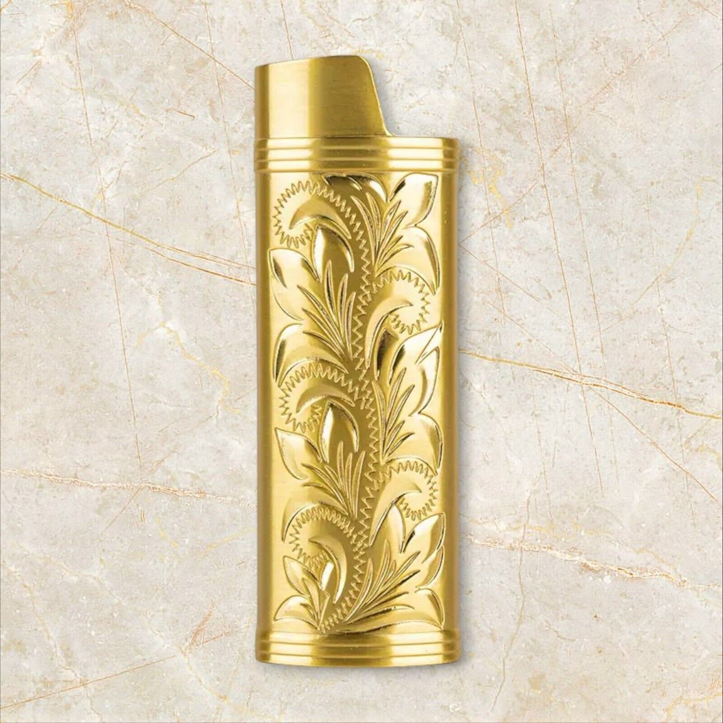 New Goldtone Lighter Cover Bic J5