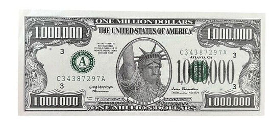 One Million Dollar 2000 Statue of Liberty Novelty Money