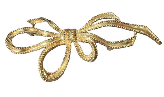 Fashion Jewelry Goldtone Bow Pin