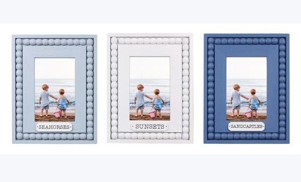 Set of 3 - 4 x 6 Wood Nautical Photo Frame