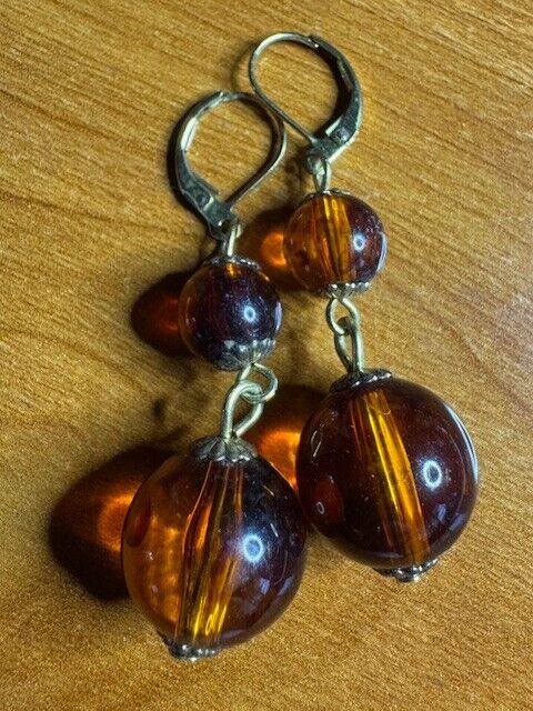 Vintage Necklace - Bracelet - Earrings Set Glass Beads