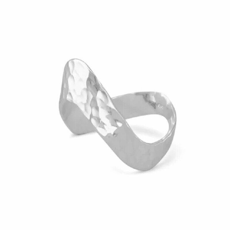 Sterling Silver Hammered Ring Sterling Silver Size 8