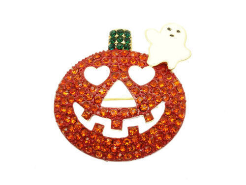 Halloween Jack O Lantern Pumpkin Brooch  Pin Holiday