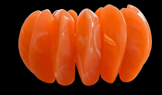 Fashion Jewelry Orange 1 1/5" wide Stretch Bracelet Big & Bold