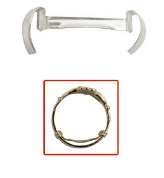 Ladies Ring Guard Size Reducer White Gold Filled (Pkg 2)