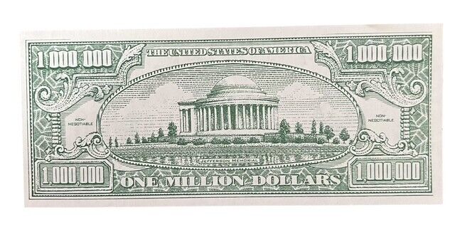 One Million Dollar 2000 Statue of Liberty Novelty Money