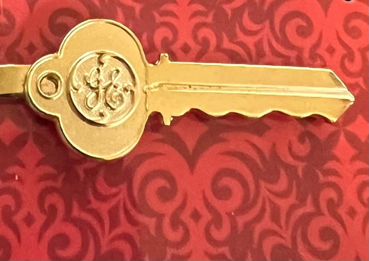 GE General Electric Employee Key Shaped Tie Clip Award Logo