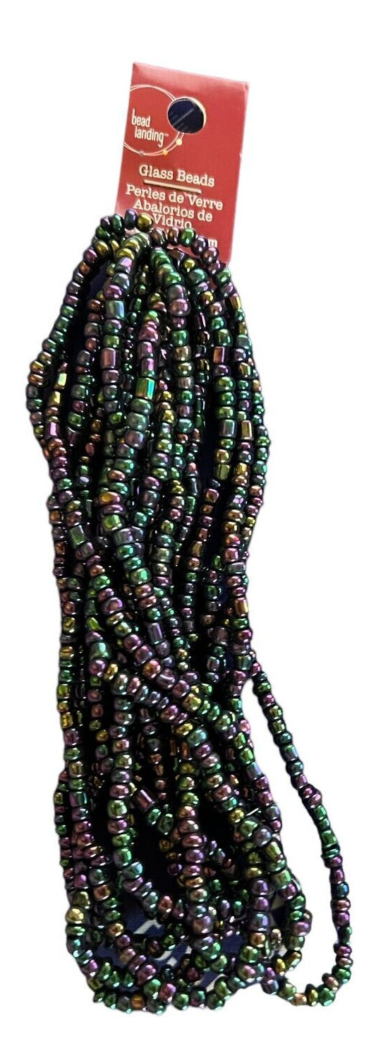 Bead Landing Glass Multi-Colored Iris Fashion Beads - 112"