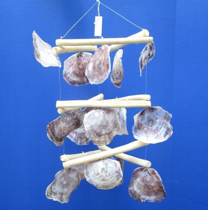 Wind Chime 16-18" Seashell Wind Chime Saddle Oysters (Placuna Chandlier)