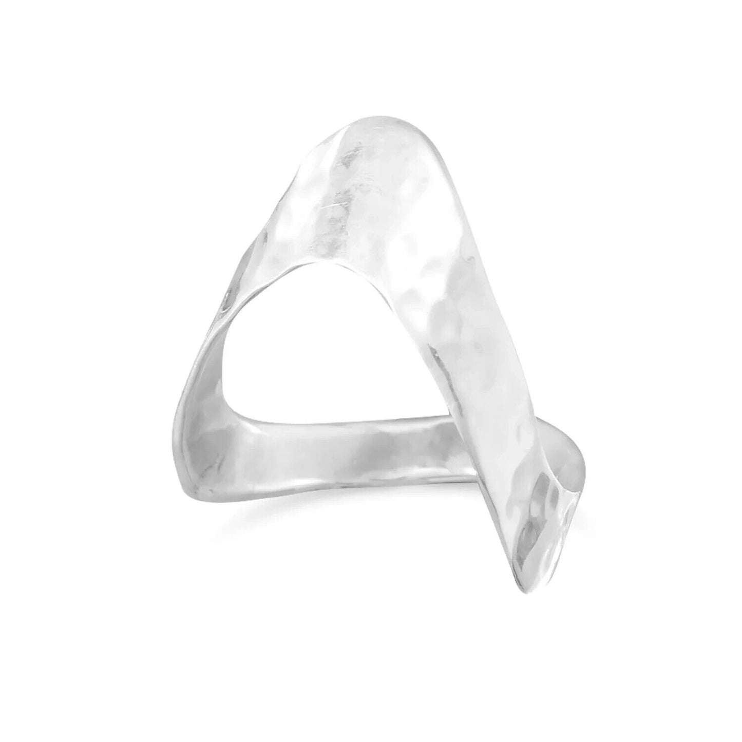 Sterling Silver Hammered Ring Sterling Silver Size 8