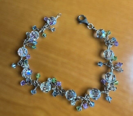 Vintage Crystal Bracelet 8"