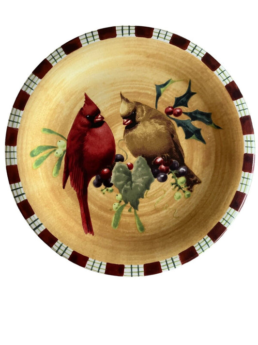 LENOX Winter Greetings Everyday Cardinal Salad Plates Retro Style Home Decor