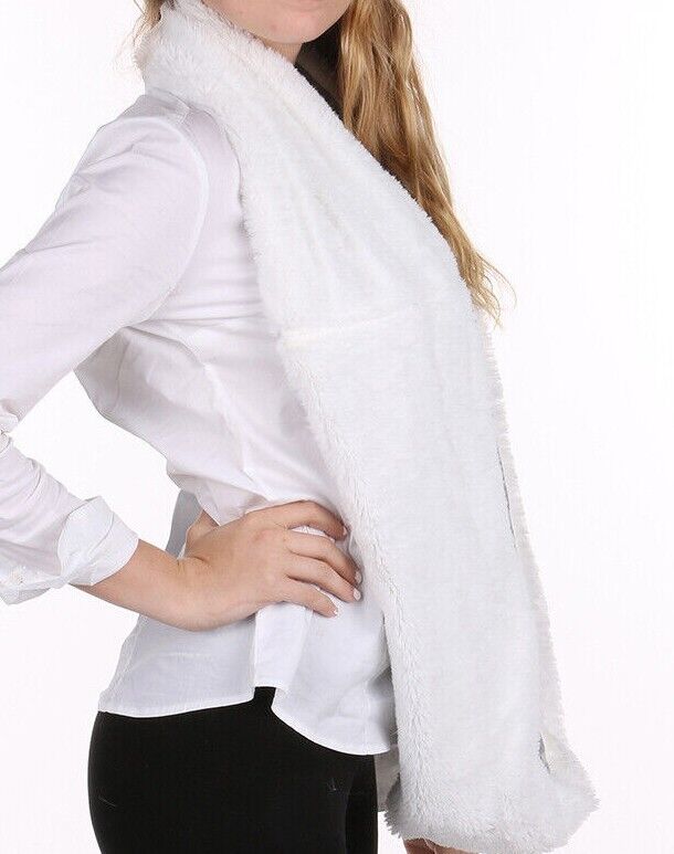 Fashion Supercozy Scarf Infinity Soft Faux Fur White