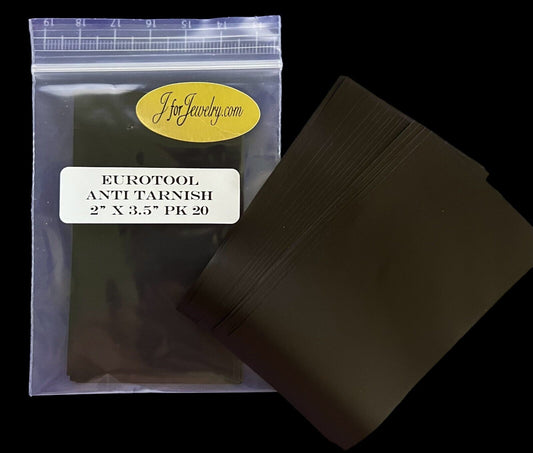 Anti Tarnish Strips Perfect for Jewelry Storage 2" x 3.5" Strip (Pack of 20)