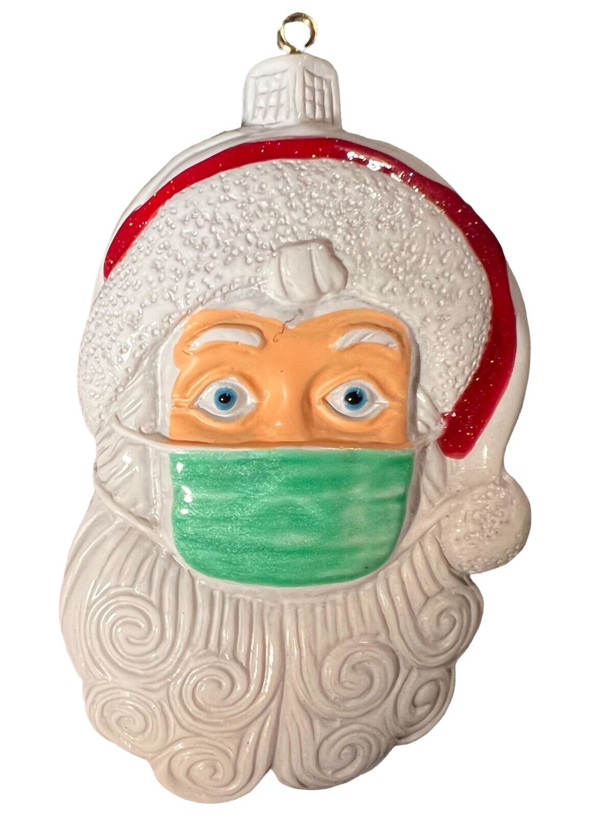 Christmas Tree Santa with Facemask Ornament New Year Halloween Decoration Home