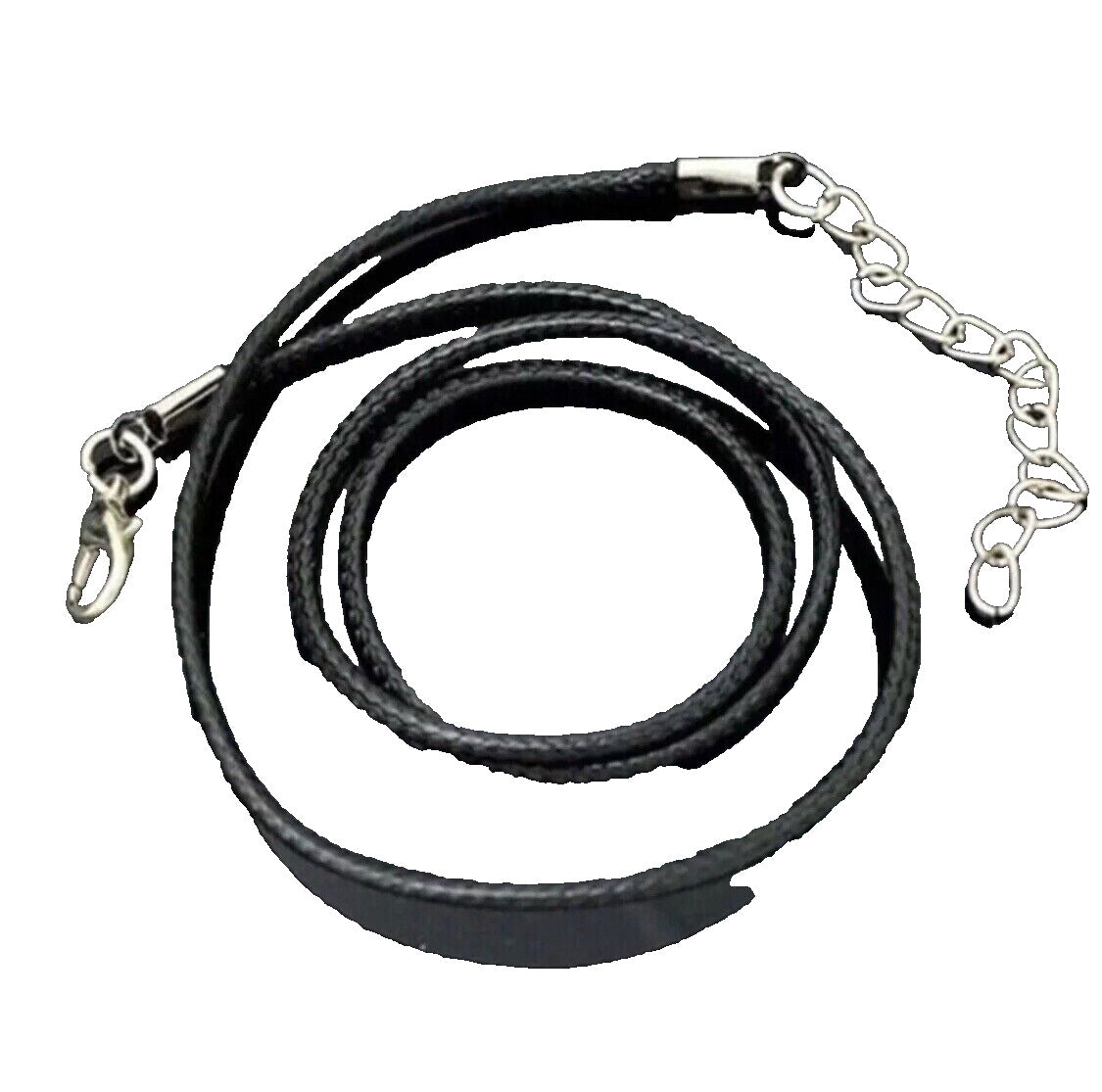 2mm Black Leather 18"Cord Necklace 2" ext Lobster Claw Clasp