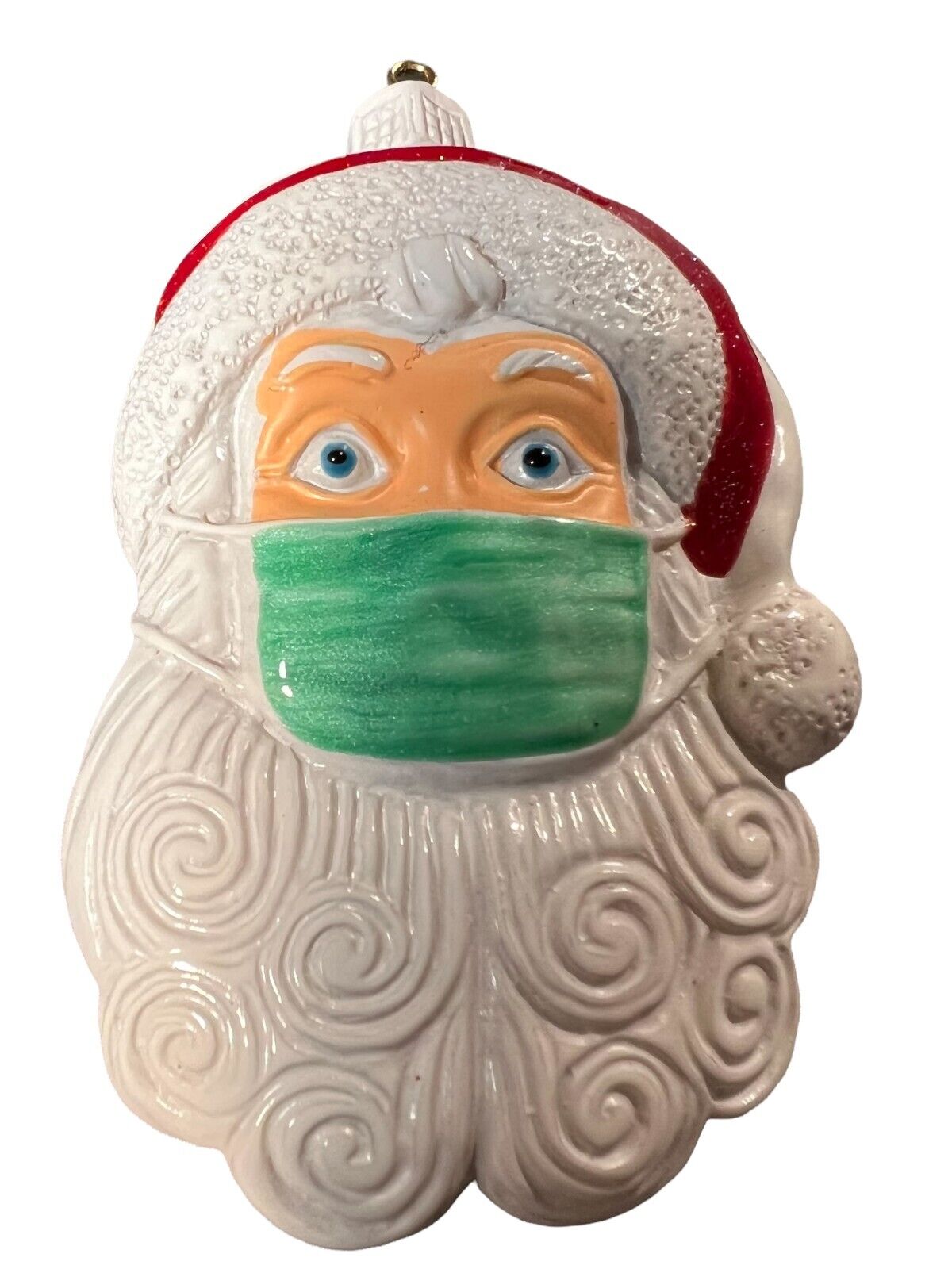 Christmas Tree Santa with Facemask Ornament New Year Halloween Decoration Home