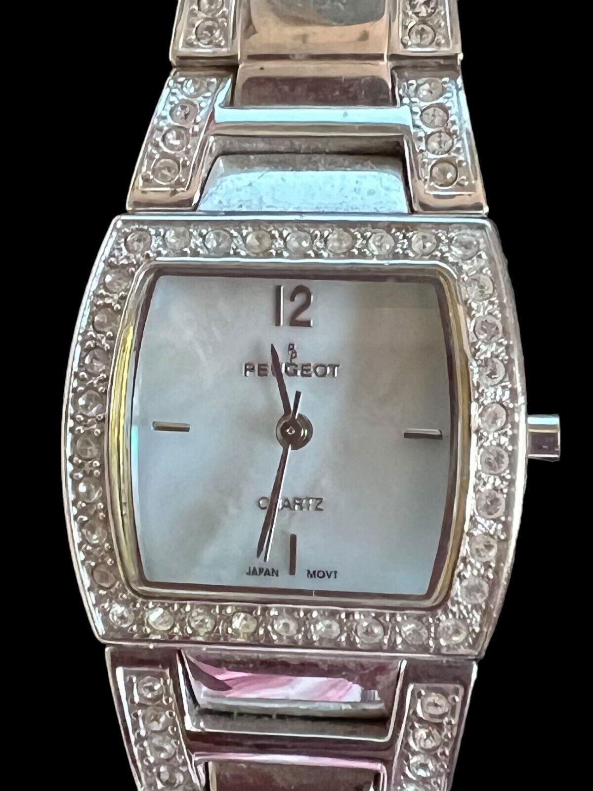 Ladies Peugeot Watch w/rhinestones