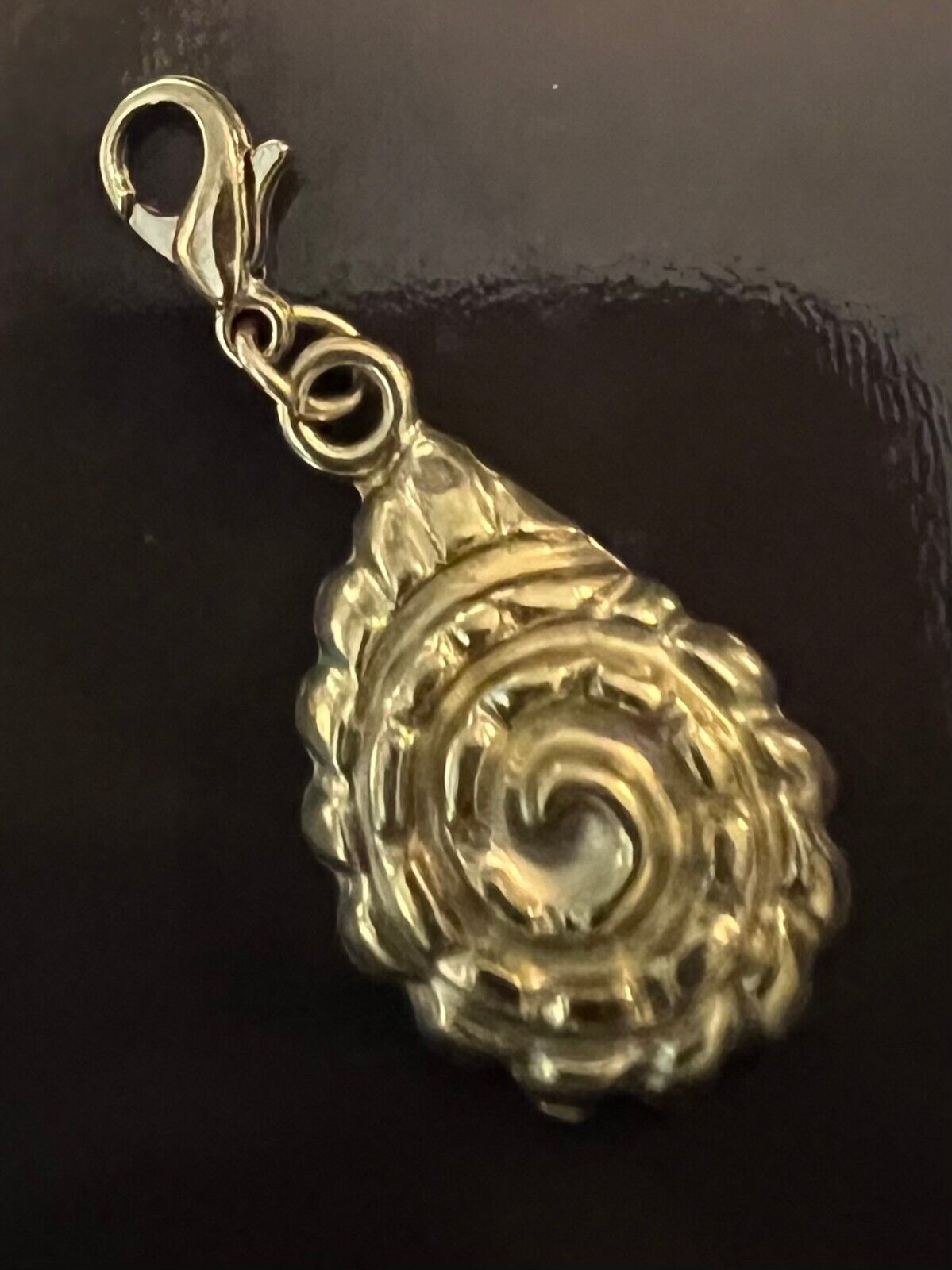 Fashion Goldtone Bracelet/ Necklace/Purse Spiral Shell Charm