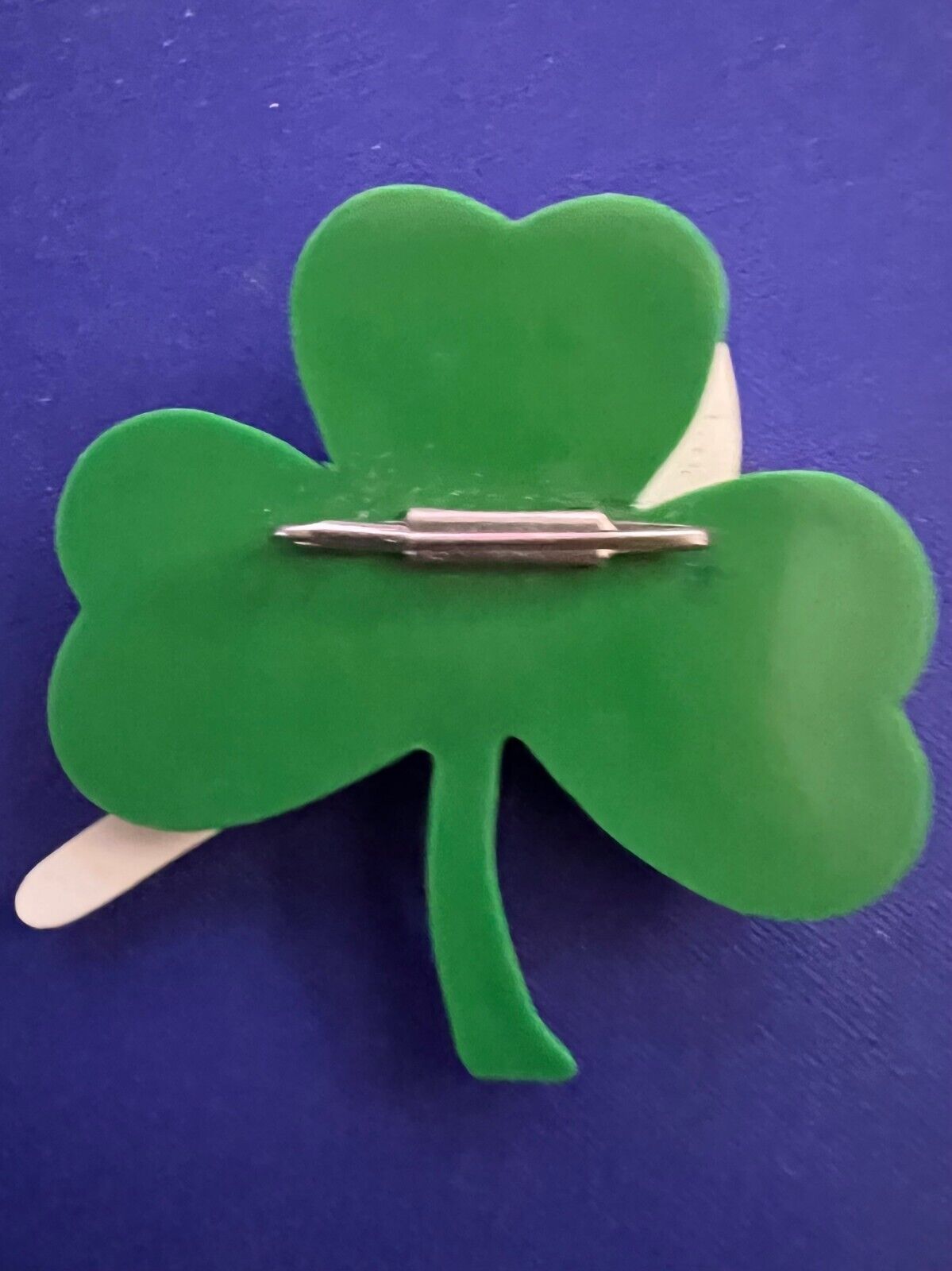 Vintage 4 Leaf Clover Pin Plastic