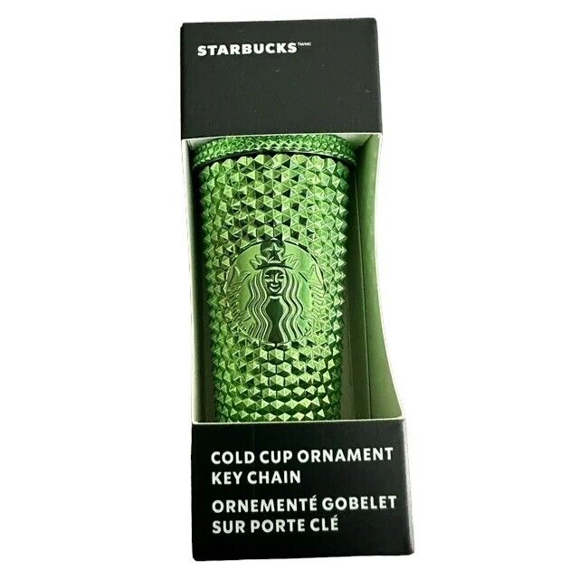 2023 Starbucks Cold Cup Christmas Ornament Key Chain Green