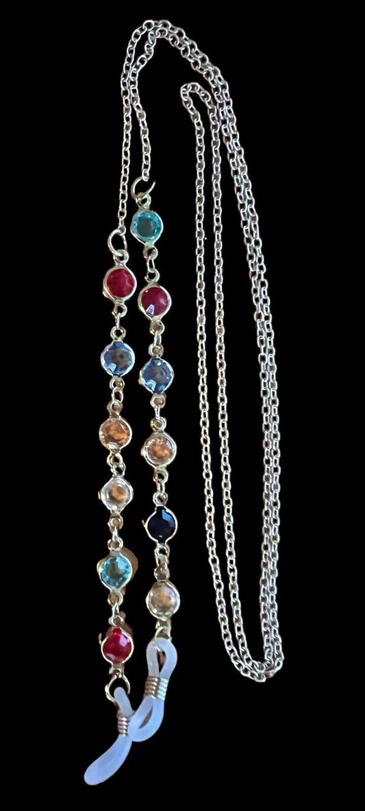 Jewelry Eyeglass Holder Hanger Chain Bohemian Multi Color Stones Fashion Jewelry