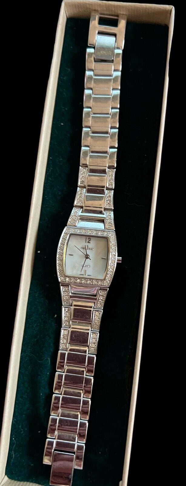 Ladies Peugeot Watch w/rhinestones