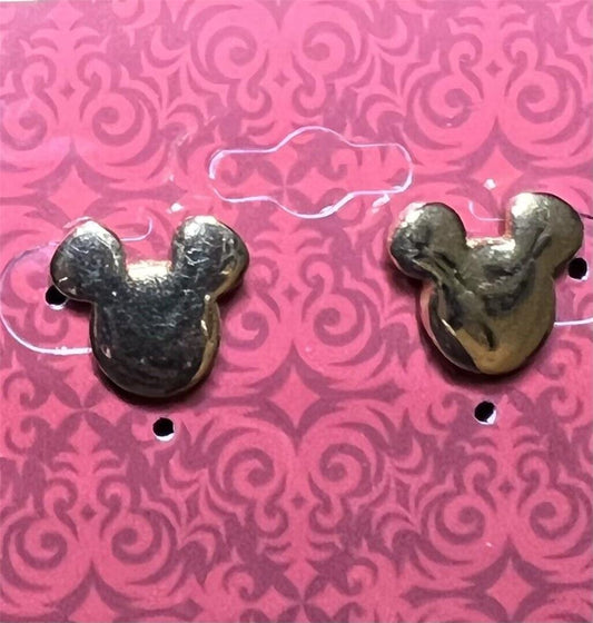 Vintage Disney Mickey Mouse Goldtone Earrings